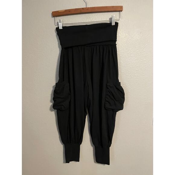 LAMB Gwen Stefani Womens Harem Pants Petite Small Black Pull On Grunge Y2K Rare - Picture 2 of 8